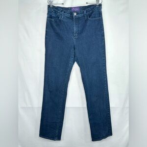 Not Your Daughters Jeans Dark Wash Lift Tuck Tech. Classic Bling Pockets Sz 12‎